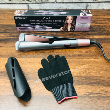 LDREAMAM 2 In 1 Hair Straightener And Curler With LCD Display | Imported