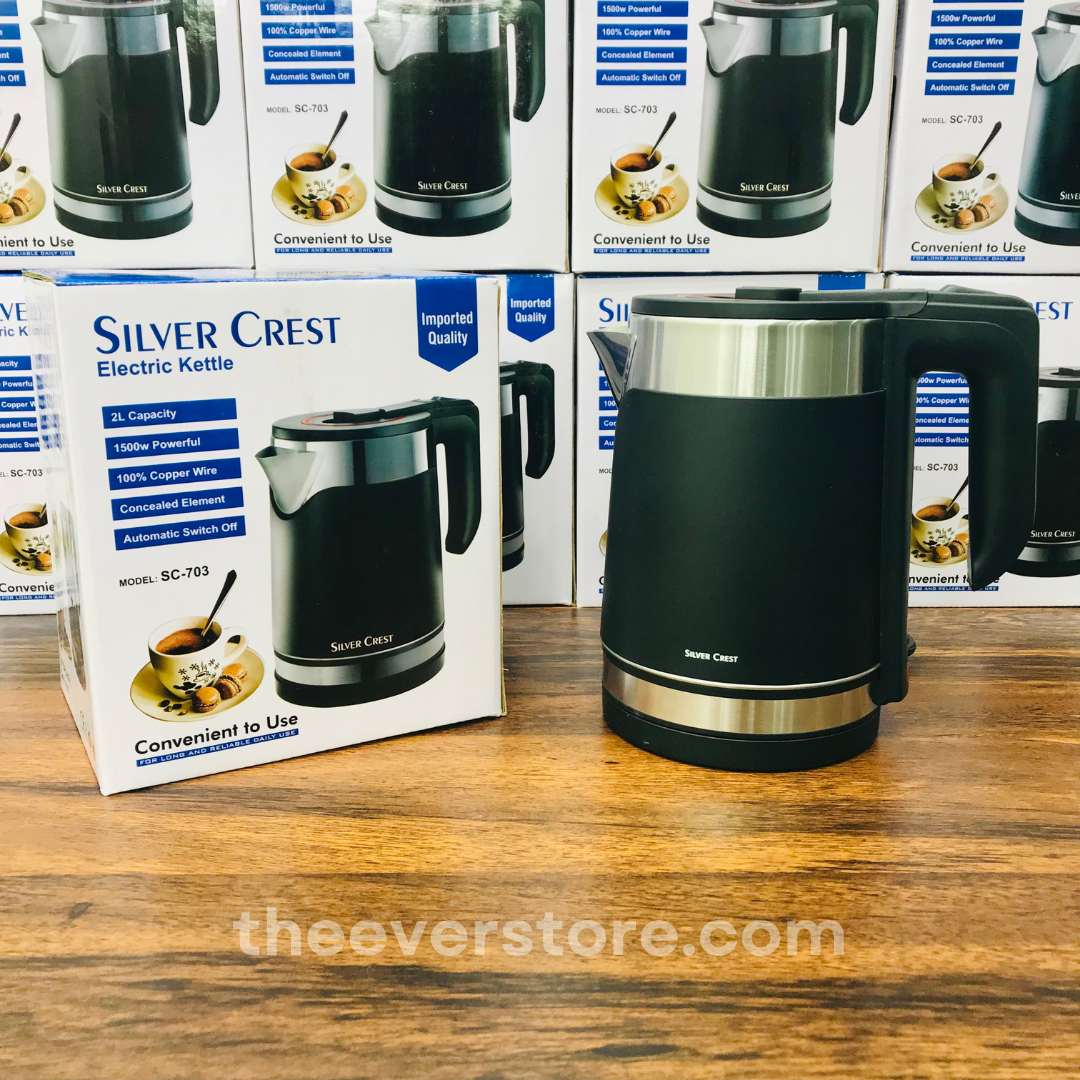 Imported Silver Crest 2L Electric Kettle  | Premium Model | Europe Lot