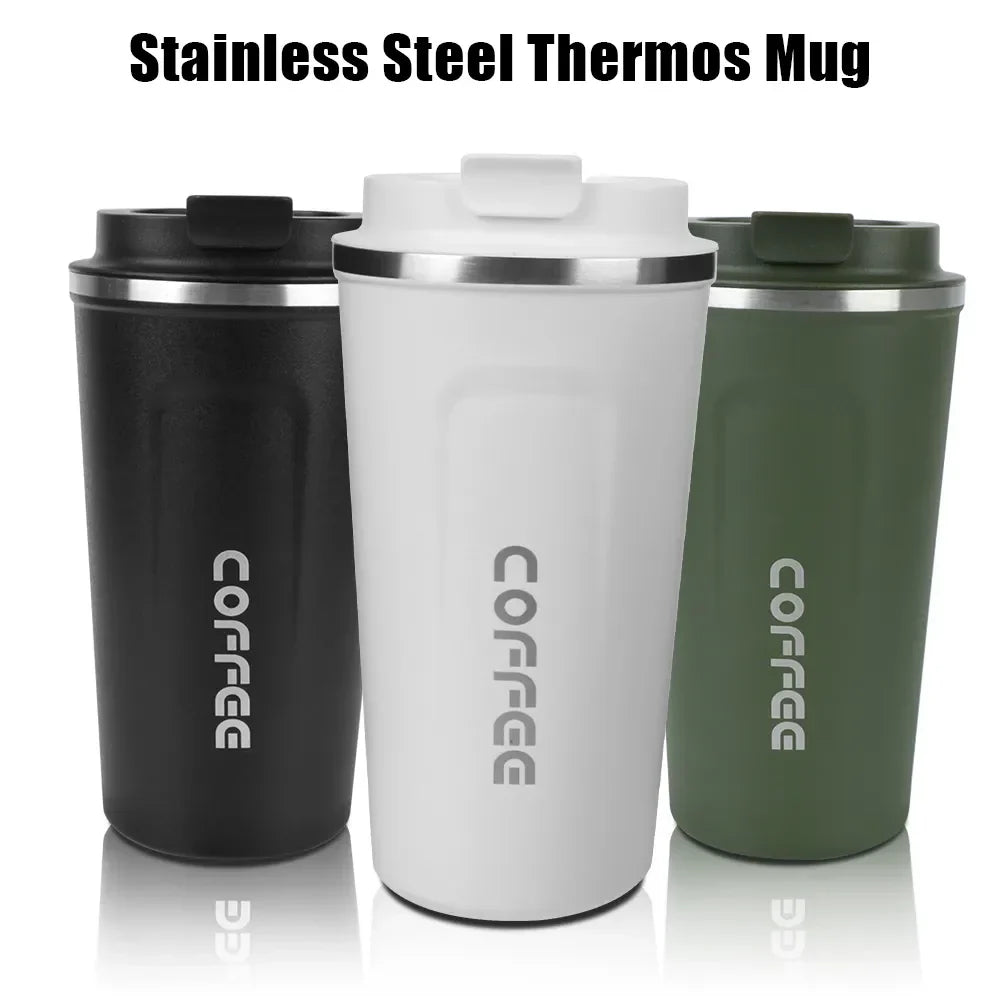 380ml Double Stainless Steel Smart Coffee Cup | Thermos Mug For Tea & Coffee