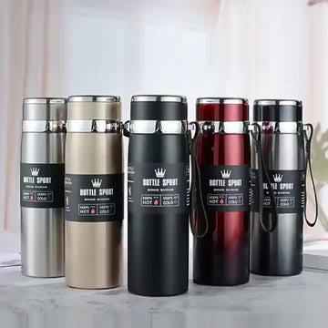 Vacuum Flask Hot & Cold Water Bottle | Stainless Steel | 1000ml & 800ml